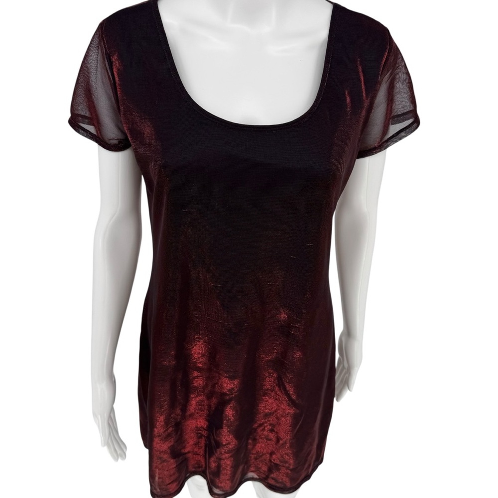 Vintage No Boundaries Black Red Metallic Dress‎ L